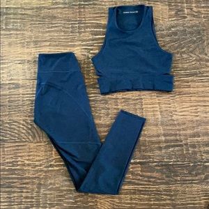 Outdoor Voices Core 3/4 Legging+Slashback Crop Top